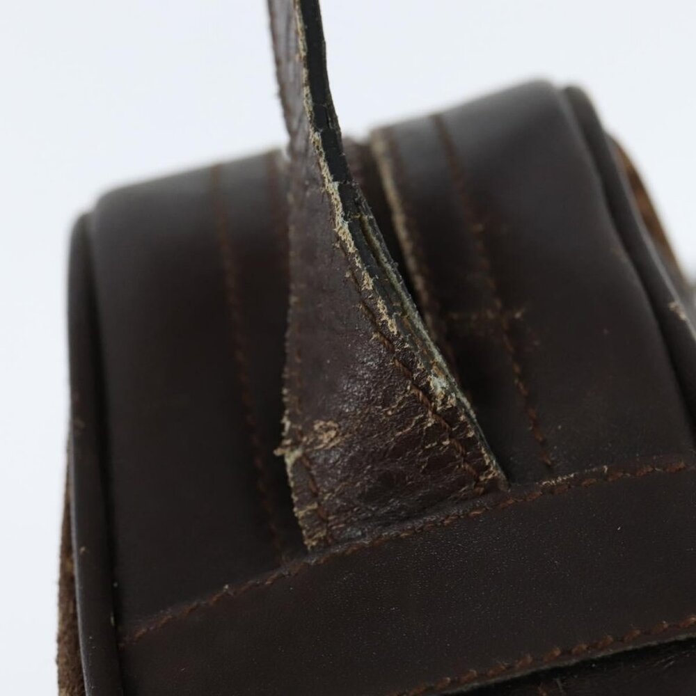 Authentic CELINE Macadam Canvas Shoulder Bag Suede Brown Gold - Picture 16 of 16